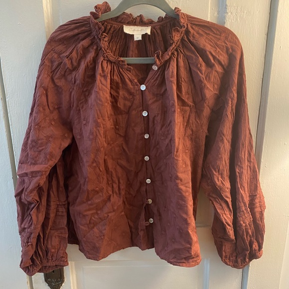 Cleobella Antonia Textured Buttondown Blouse - Picture 3 of 3